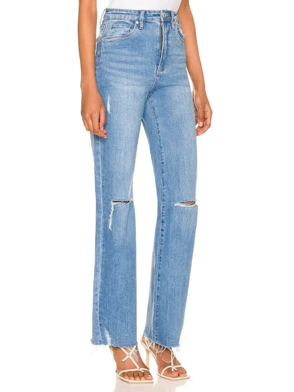 BLANKNYC The Franklin Rib Cage Jeans Sunset Rider Blue - Picture 2 of 4
